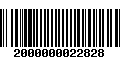 Código de Barras 2000000022828