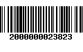 Código de Barras 2000000023823