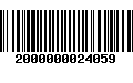 Código de Barras 2000000024059