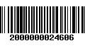 Código de Barras 2000000024606