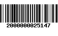 Código de Barras 2000000025147