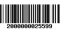 Código de Barras 2000000025599