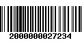 Código de Barras 2000000027234