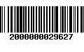 Código de Barras 2000000029627