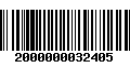 Código de Barras 2000000032405