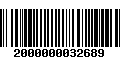 Código de Barras 2000000032689