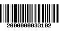 Código de Barras 2000000033102