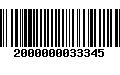 Código de Barras 2000000033345