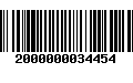 Código de Barras 2000000034454