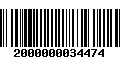 Código de Barras 2000000034474