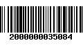 Código de Barras 2000000035084