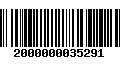 Código de Barras 2000000035291