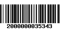 Código de Barras 2000000035343