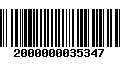 Código de Barras 2000000035347