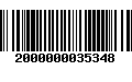 Código de Barras 2000000035348