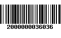 Código de Barras 2000000036036