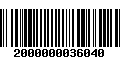 Código de Barras 2000000036040