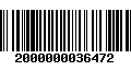 Código de Barras 2000000036472