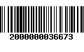 Código de Barras 2000000036673