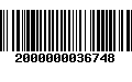 Código de Barras 2000000036748