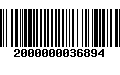 Código de Barras 2000000036894