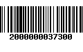 Código de Barras 2000000037300