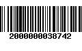 Código de Barras 2000000038742