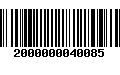 Código de Barras 2000000040085