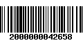 Código de Barras 2000000042658