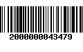 Código de Barras 2000000043479