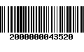 Código de Barras 2000000043520