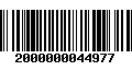 Código de Barras 2000000044977