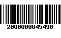 Código de Barras 2000000045490