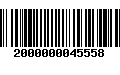 Código de Barras 2000000045558