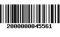 Código de Barras 2000000045561