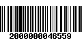 Código de Barras 2000000046559