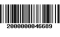 Código de Barras 2000000046689