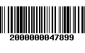 Código de Barras 2000000047899