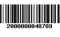 Código de Barras 2000000048789