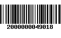 Código de Barras 2000000049018