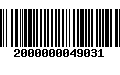 Código de Barras 2000000049031