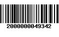 Código de Barras 2000000049342