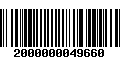 Código de Barras 2000000049660