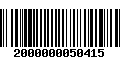 Código de Barras 2000000050415