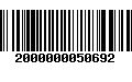 Código de Barras 2000000050692