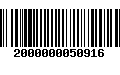 Código de Barras 2000000050916