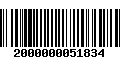 Código de Barras 2000000051834