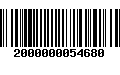 Código de Barras 2000000054680