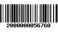 Código de Barras 2000000056760