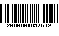 Código de Barras 2000000057612